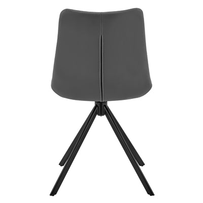 Gray Swivel Office Chair with Black Legs