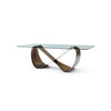 Brushed Bronze 94" Conference Table with Tempered Glass Top