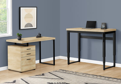 Adjustable Height 47" Natural Home Office Desk