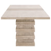 Stacked Column Natural Gray Acacia 84" - 120" Adjustable Conference Table