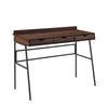 42' Dark Walnut 3-Drawer Desk with Angled Front