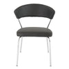 Black Leatherette Guest or Conference Chair w/ Curved Back (Set of 4)