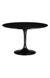 Modern Black Lacquer Circular Meeting Table