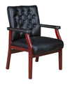 Black Vinyl & Mahogany Conference / Guest Chairs
