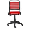 Armless Office Chair with Comfortable Red Bungee Seat