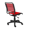Armless Office Chair with Comfortable Red Bungee Seat