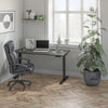 60" Deep Gray Office Desk with Electric Height Adjustment
