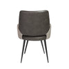 Gray Leatherette and Fabric Guest Armchair