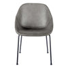 Dark Gray Conference / Guest Chair with Black Steel Base (Set of 2)