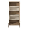 Eye-Catching White & Wood Storage Bookcase