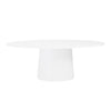 Modern White Lacquer 79" Oval Conference Table or Executive Desk