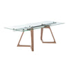 95" Walnut & Glass Elegant Conference Table with Extensions