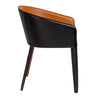 Black & Cognac Guest or Conference Chair in Leather & Steel