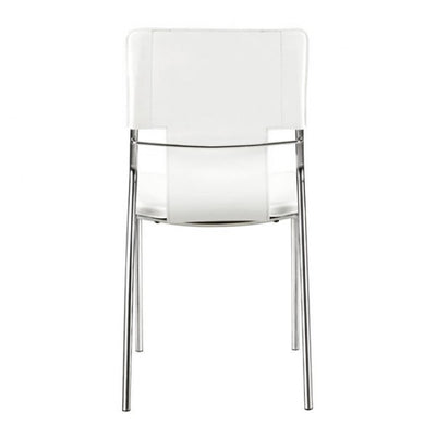 Classic White Leatherette Guest or Conference Chair (Set of 4)