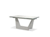 Sturdy White Conference Table or Executive Desk with Ceramic Glass Top