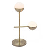 Brass & Frosted Glass Mid-Century Office Table Lamp