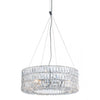 Glittering Chrome & Faceted Crystals Office Chandelier