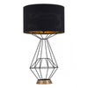 Geometric Architectural Style Table Lamp in Black Steel