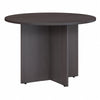 42" Round Conference Table with Wood Base in Storm Gray