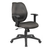 Black Mid-Back Office Chair w/ Waterfall Seat