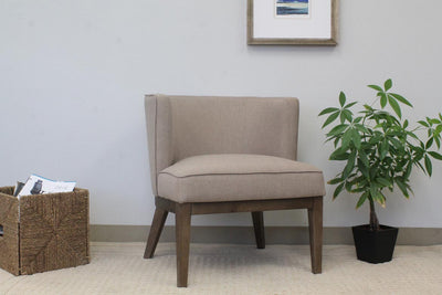 Beige Linen Extra Large Padded Guest Seat