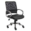 Black Mesh Back Rolling Office Chair w/ Pewter Arms