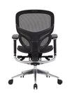 Robust Black Mesh Rolling Office Chair w/ Chrome Base