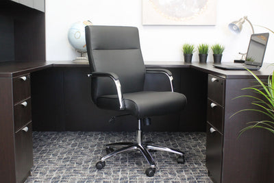 Black & Chrome Ergonomic Office Chair