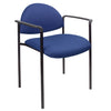 Versatile Rounded Blue Fabric Guest or Conference Chair (Set of 2)