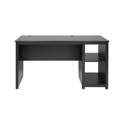56" Black Classic Desk with 2 Shelves