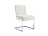 Sleek & Elegant White Eco-Leather Guest or Conference Chair (Set of 2)