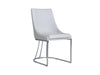 White Leatherette & Steel Guest or Conference Chair (Set of 2)