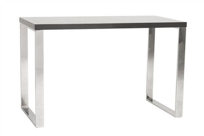 Premium Gray Lacquer and Chrome 48" Modern Desk