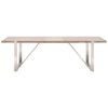 82" - 100" Acacia & Brushed Stainless Conference Table / Desk