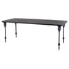 78" Elegant Charred Oak Executive Desk or Meeting Table w/ Concrete