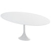 77" Classic Oval Meeting Table in White