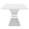 79" White Marble & Stainless Steel Executive Desk or Meeting Table