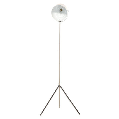 Stylish Matte White and Chrome Floor Lamp