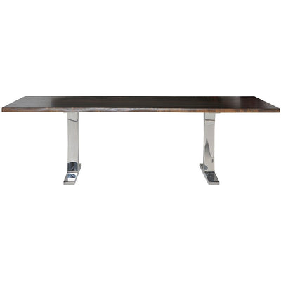 Stunning Seared Oak & Stainless Steel Conference Table (Multiple Sizes)