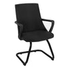 Stationary Black Office Chair Pair