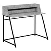 48" Gray Stone & Black Desk with Shelf
