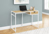 42" Ergonomic Desk with Drawer in Natural Wood