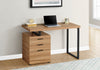 48" Reversible Desk with File Cabinet in Driftwood
