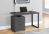 48" Reversible Desk with File Cabinet in Modern Gray