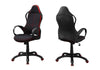 Ultra Modern Black Swivel Office Chair w/ Red Stripe