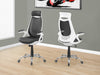 Ergonomic White & Black Mesh Office Chair with Headrest