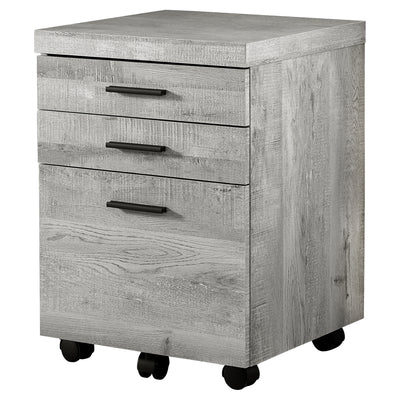 48" Gray Woodgrain Office Desk w/ V Design Base