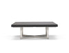 Modern 84 - 123" High Gloss Gray Oak Conference Table with Optional Credenza