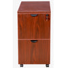2-Drawer Cherry Mobile File Cabinet