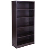 Gorgeous Five-Shelf Mocha Bookcase